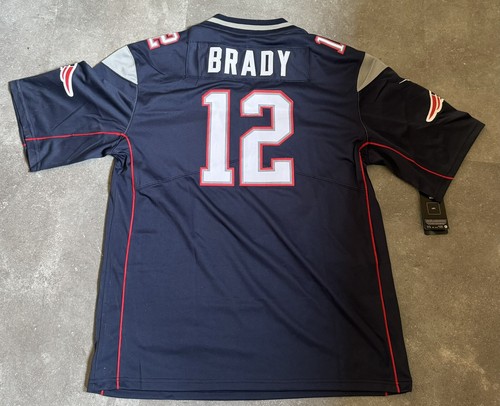 Tom Brady New England Patriots 12 S L Jersey shirt NFL - Afbeelding 2 van 9