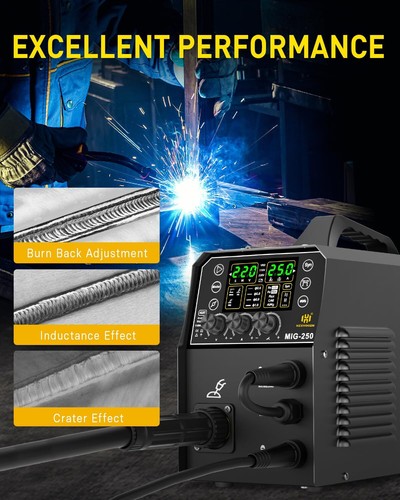 250A 4in1 Multi Process Aluminum MIG Welder Flux Cable Electrode Lift TIG - Picture 6 of 7