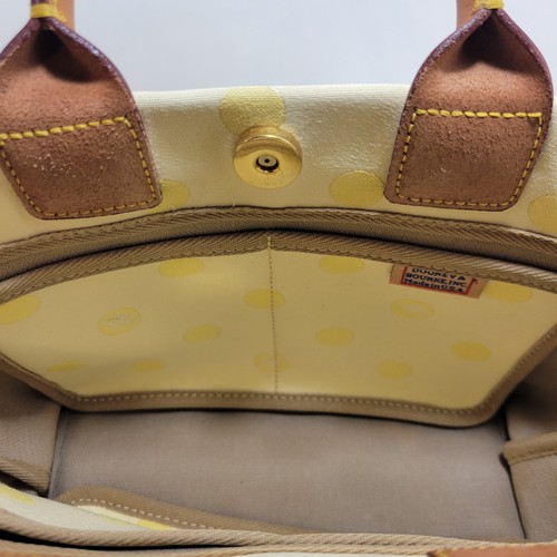 Dooney & Bourke Small Tulip Tassel Polka Dot canvas Purse Vintage - Picture 12 of 16