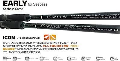 Yamaga Blanks EARLY 97MMH for Seabass Spinning rod 2 pieces Yamaga Blanks EARLY 97MMH for Seabass Spinning rod 2 pieces