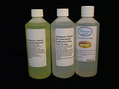 Ultraschallreinigungsflüssigkeit Starterpack. 3 x 500ml. Kostenloses Porto in Großbritannien