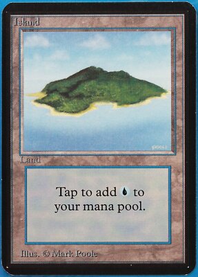 Island (B Light Purple) Alpha NM Basic Land MAGIC MTG CARD (ID