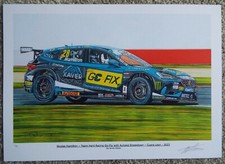 Limited Edition Nic Hamilton Team Hard Cupra Leon BTCC 2023 Art Print A4 size