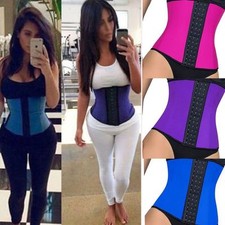 Sport Latex Rubber Waist Trainer Cincher Underbust Corset Body Shaper Shapewear