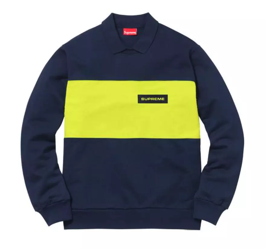 POLO SUPRÊME COL ROND BLEU MARINE   LARGE