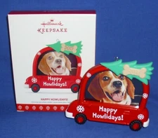 Hallmark Photo Holder Ornament Happy Howlidays 2017 Puppy Dog Picture Frame NIB