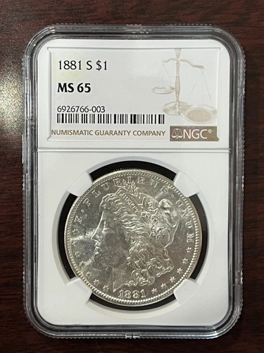 1881 S Morgan Silver Dollar NGC MS-65