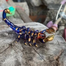 Miniature Scorpion Art Blown Glass Animal Shape Exotic Figurine Hand Ornament