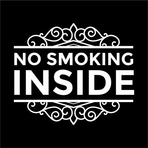 No Smoking Inside Decal Sticker - Business Sign - Door Store Window Decal - Picture 2 of 15