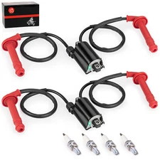 2 Ignition Coil & Spark Plug W/Cap Wire 1991 to 1998 FOR Honda CBR600F3 CBR600F2