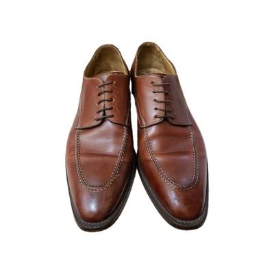 Santoni Shoes Mens 8.5 D Brown Leather Dress Lace Up Oxfords  display picture 2
