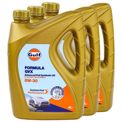 Motoröl Gulf Formula GVX 5W-30 3 X 4 Liter für Skoda Subaru Suzuki Toyota VW