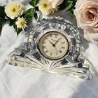VTG Waterford Crystal Mantle Desktop Quartz 2.5 x4” Clock Signed Ireland Working
