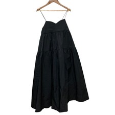 UNMINOU Heart Camisole Dress, Long Dress, EF03614, Size F, Black Women USED