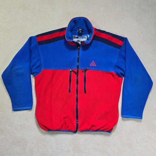 Vintage Nike ACG Makalu Full Zip Fleece Jacket Made In USA XL Sherpa Trail Flaws