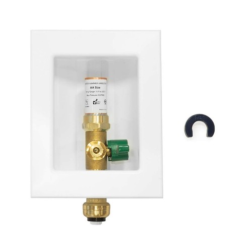 1 PCS 1/2 Inch Push Fit Inlet Ice Maker Outlet Box 1/4 Inch Valve Copper