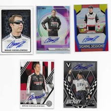 FIVE (5) BRAD KESELOWSKI SIGNED/AUTOGRAPHED NASCAR CARDS - ALL 5 ARE PACK PULLED