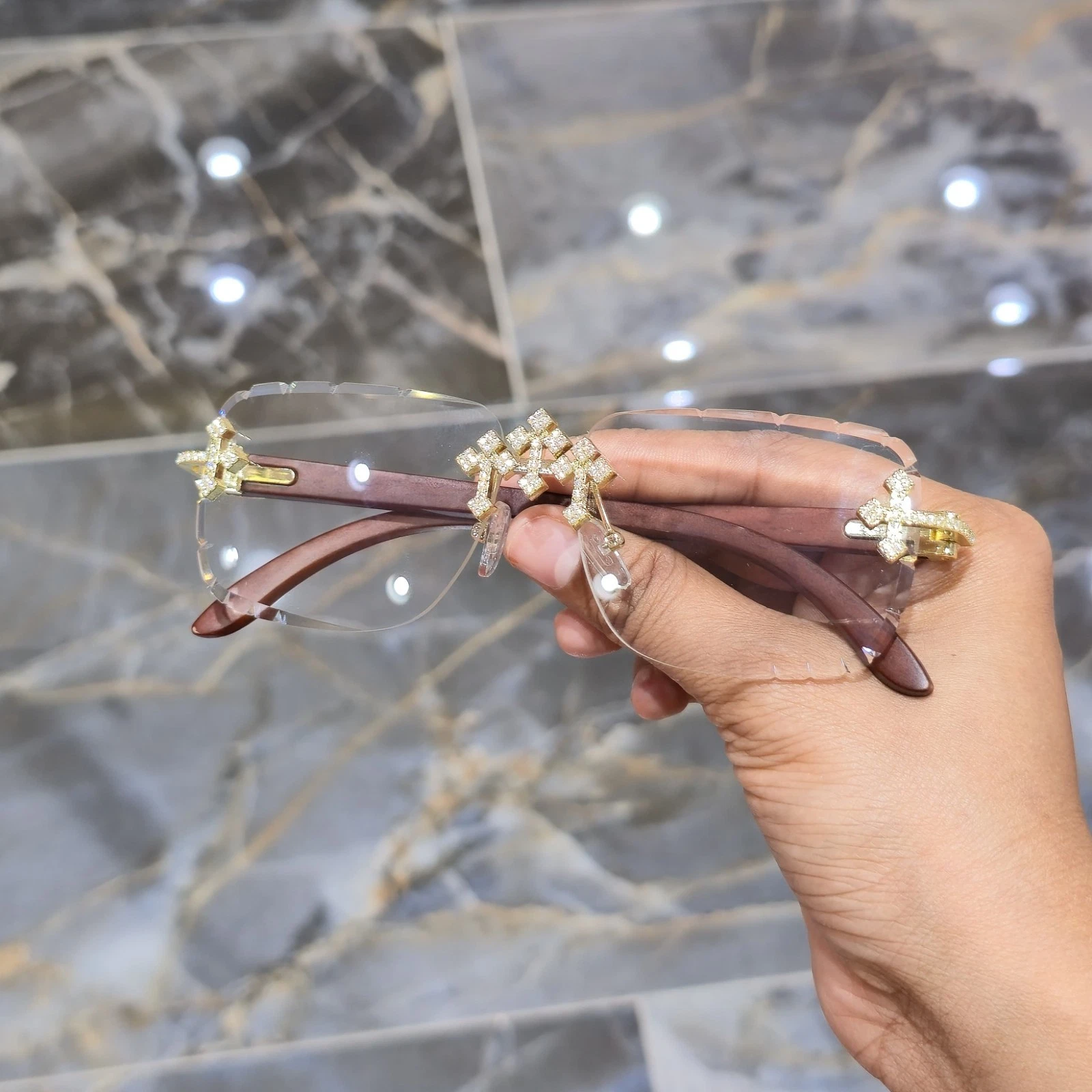 Luxury Custom Sunglasses | VVS Clarity Moissanite | Iced Out