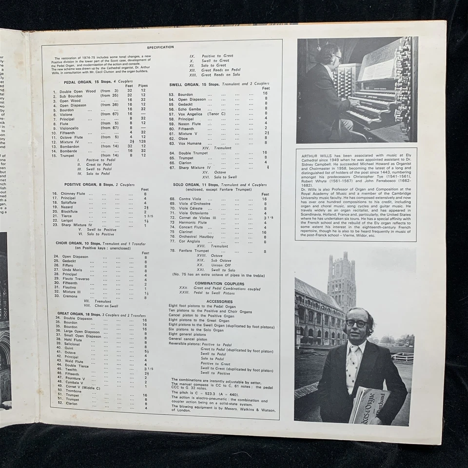 DAQUIN Book of Noels & MARCHAND Works - ARTHUR WILLS organ - SAGA UK ST 2LP - Image 3 of 4