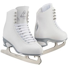 Womens Size 9 White Ice Skates With Ultima Mark I Blade For Recreational Skating