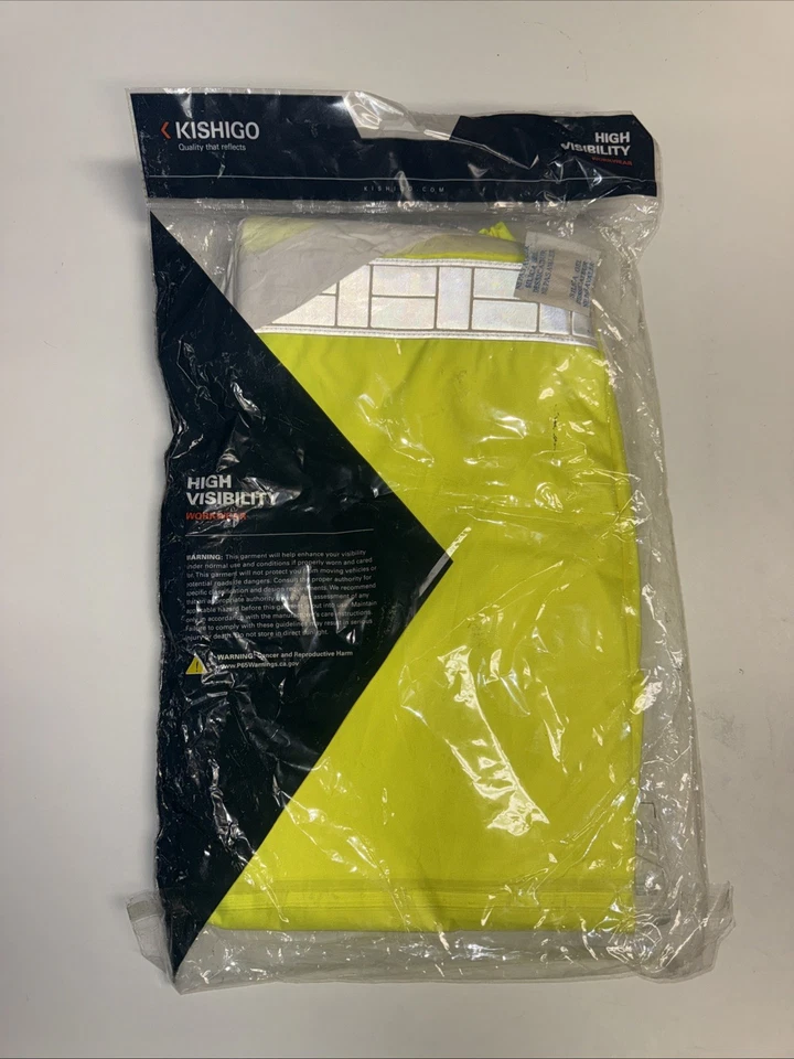 Pantalones ML Kishigo 9665P Alta Visibilidad Clase Amarillo E L-XL Con Tirantes Construcción Foto 2 de 2