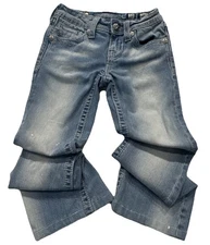 VTG/Y2K Miss Me Jeans Girls 10 Bootcut/Bling/Embellished Design Style JK5429B