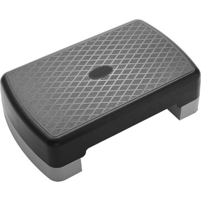 Fitvids 18'' Workout Aerobic Stepper Platform with Adjustable Risers, Black/Gray