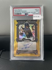 2023 Panini Prizm Potential Penmanship Jackson Chourio Auto Gold 10/10