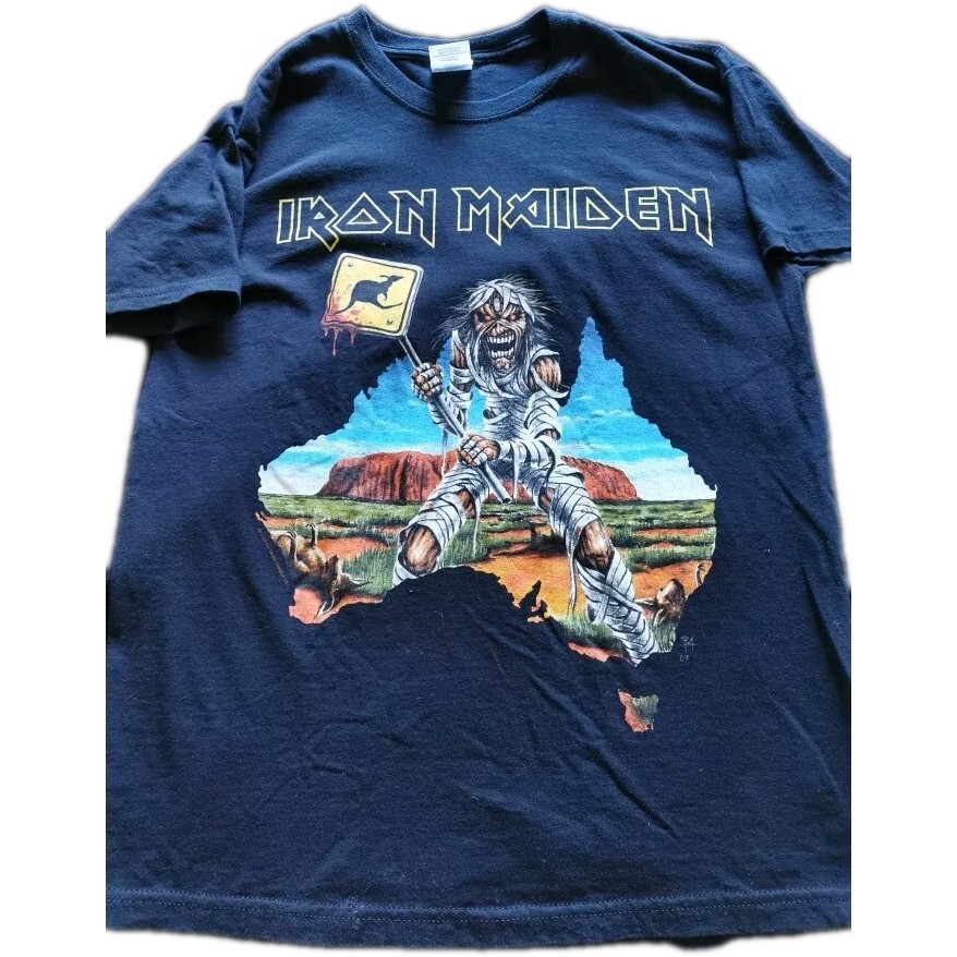 Iron Maiden 2008 Somewhere Back In Time Australian Tour T-Shirt M