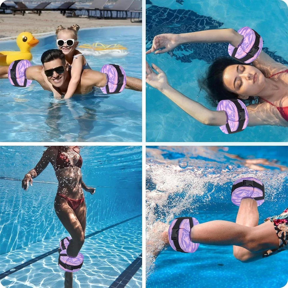 Puños acuáticos para nadar natación fitness anillo flotador puños acuáticos ajustables Foto 4 de 4