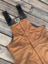 Steel Guard Heavy Coveralls 2 XL Adjustable ShoulderStrapsInsulated Brown Canvas