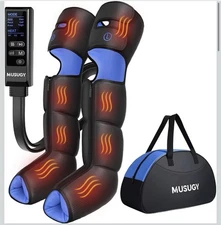 Leg Massager Kit with Heat and Compression for Circulation and Pain Relief
