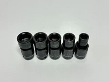 Matco Tools USA 5pc 3/8” Drive SAE Swivel Universal Impact Set Lot, 7/16-3/4”