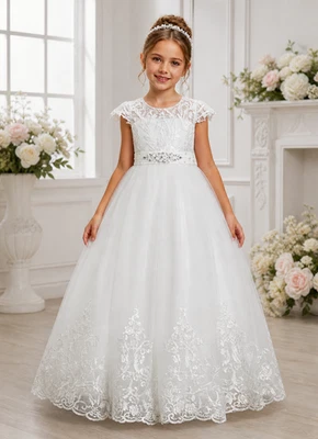 Lace Winter Flower Girl Dresses 2018 Fall Winter Long Sleeve Flower Girl  Dresses Lace Appliques Children