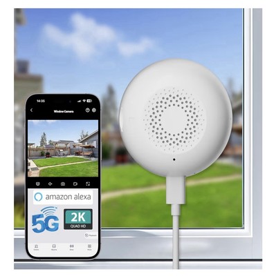 2K Window Camera 5G & 2.4GHz WiFi Indoor Dome Camera for Home Security with F...