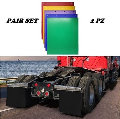 24X30 POLY MUD FLAP PAIR SET  ORANGE COLOR 2PZ