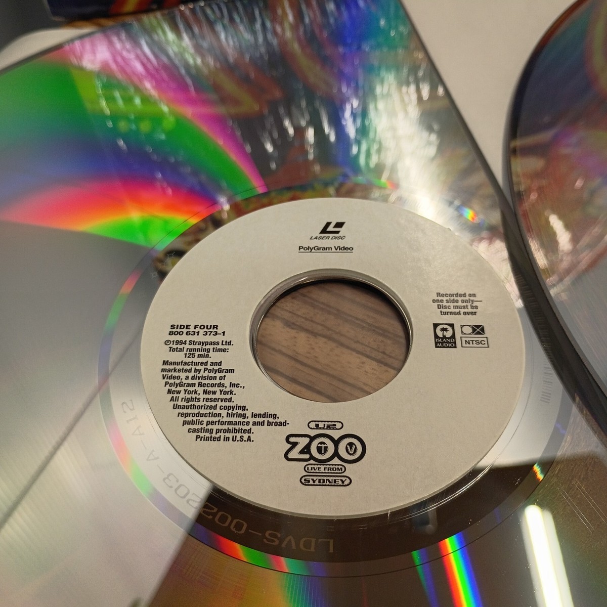 U2 Zoo TV Live From Sydney Laserdisc LD Live Concert | eBay