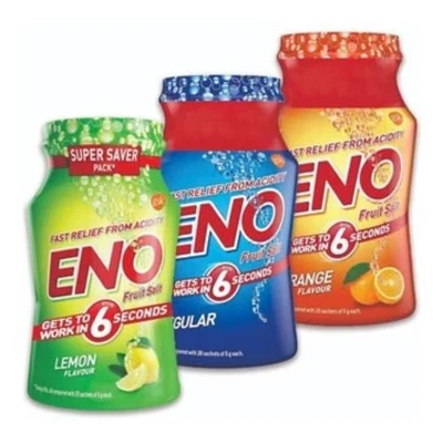 Eno Fruit Salt Antacid –Regular, Lemon & Orange Flavour Combo (3 x 100g Bottles)