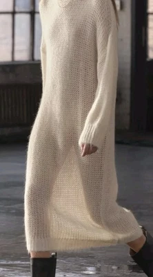 Zara Alpaca Blend See Through Long Dress Oversize s Never Worn - Image 1 of 4