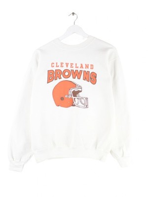 Hanes Damen 00s Cleveland Browns Print Sweater Weiß L