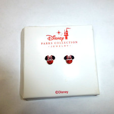New Disney parks collection minnie mouse ears stud earrings rhinestones jewelry