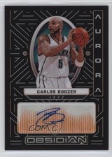 2021 Panini Obsidian Aurora Electric Etch Orange 44/50 Carlos Boozer Auto 0j19