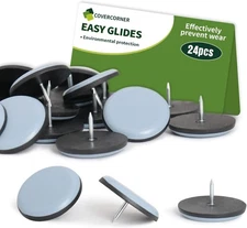 Chair Leg Floor Protectors 1 1/2'' Furniture Glides - Nail on Furniture Slide...