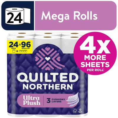 #ad Quilted Northern Ultra Plush 3 Ply Toilet Paper 24 Mega Rolls 255 Sheets $19.50