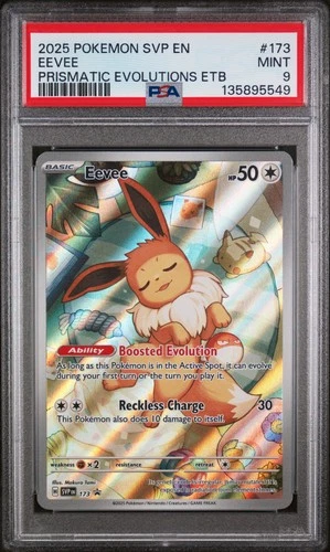 2025 POKEMON SVP EN-SV BLACK STAR PROMO #173 EEVEE PSA 9