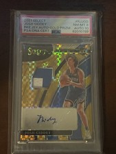 2021-22 Panini Select - Rookie Jersey Autographs Josh Giddey Gold Prizm /10 
