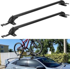 Car Roof Rack Cross Bars with Anti-Theft Lock, Adjustable Window Frame for Bike