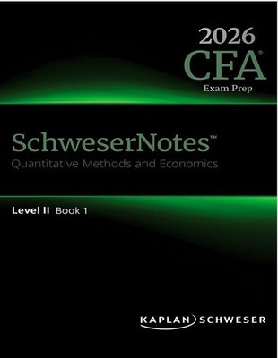 2026 CFA level 2 exam prep Kaplan Schweser Notes Book 1-5 & Quick Sh (Non Paper)