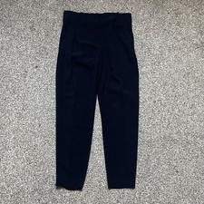 Sezane Tapered Dress Pants Sz 10UK 6US M Trousers Navy Office Career Classic