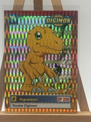 Digimon Animated Series 1 1999 Gold And Orange Prism Agumon Card #11 Of 34